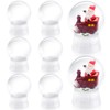 Mimorou 8 Pcs 4 Inch Plastic Snow Globes Clear Water