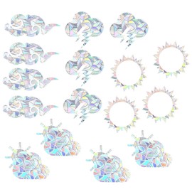 16Pcs Rainbow Suncatcher Window Clings Anti Collision Window Stickers Decals for Birds