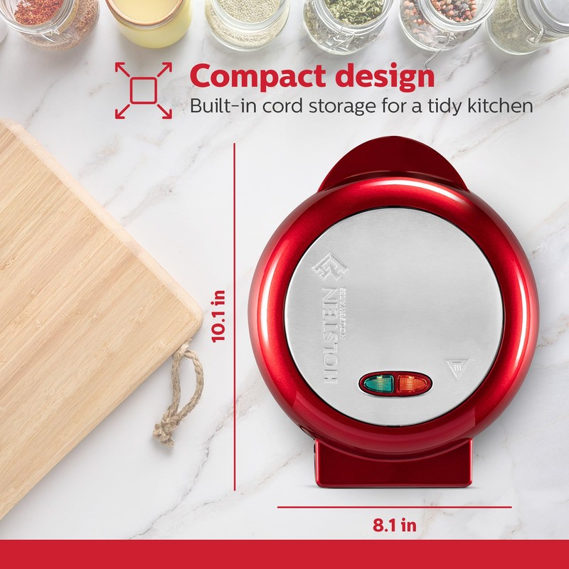 Holstein Housewares Stainless Steel 2 Section Omelet & Frittata Maker,