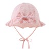 Baby Girl Sun Hat with Bowknot Cotton Infant Bucket Hat