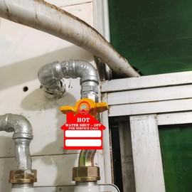 Identify Main Shut-Off Tag Plumbing Tags 2.5 x 2 Water Main and Gas Shuts Off Tag Water Shuts Off Tags 14 Pcs Plastic Valve Identifier Tagss Plumbing Identification Pipe Tagss for Rental Realtor