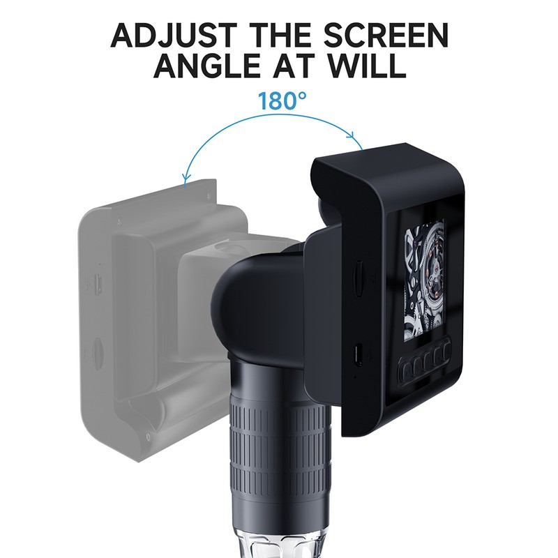 1080P High-Clear Digital Microscope with 2.4-inch Full Color LCD Screen,