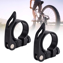 ChAusa 2 Pack Seat Clamps, Bicycle Seat Post Clamp with Quick Release, Aluminum Alloy Seat Clamp, Quick Release Seat Post Saddle Clamp for Folding Bike, Mountain Bike, Road Bike, 31.8 mm