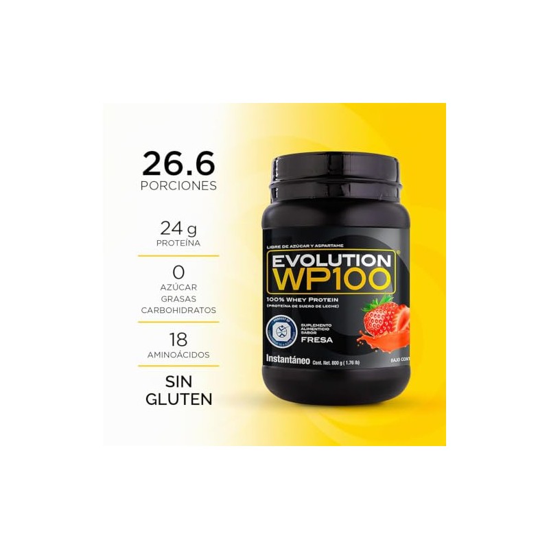 Evolution WP100 Proteína Aislada Suero de Leche Microfiltrada Ultrafiltrada
