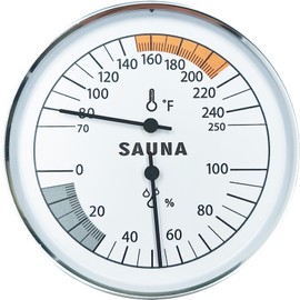 Sauna Thermometer and Hygrometer Combo – Precise Temperature & Humidity Gauge for Sauna Roomsk, Temperature Range 70-250°F, Humidity Range 0-100%