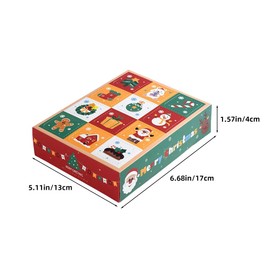 Luxshiny 10 Pcs Christmas Advent Calendar Box to Fill 12 Empty Christmas Advent Countdown Boxes Xmas Candy Goodie Box for Adults Xmas Holiday Party Favors