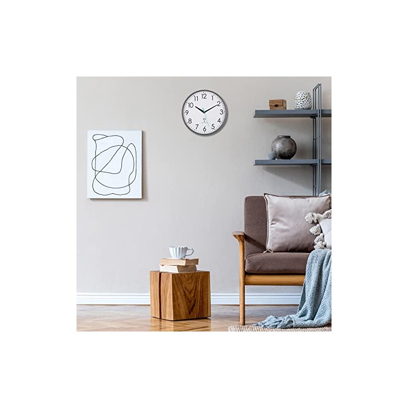 TFA Dostmann Analogue Radio-Controlled Wall Clock, 60.3549.10, with Plastic Frame,