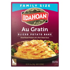 Idahoan Au Gratin Homestyle Casserole Family Size, 7.34 oz (Pack of 10)