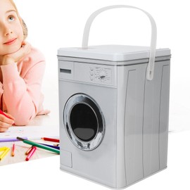 ZJchao Laundry Powder Box, Detergent Powder Storage Box Washing Machine Portable Cute Adhesive Tapes Stationery Socks Container Organizer with Handle