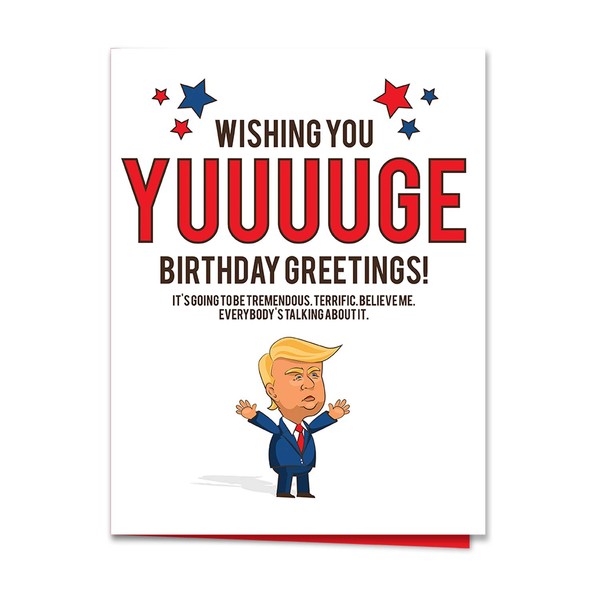 Canopy Street Trump Huge Birthday Greeting Card / 8.5" x 11" Large Greeting Card/Jumbo Birthday Greeting From Group
