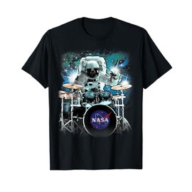 NASA Space Drum Playing Astronaut T-Shirt