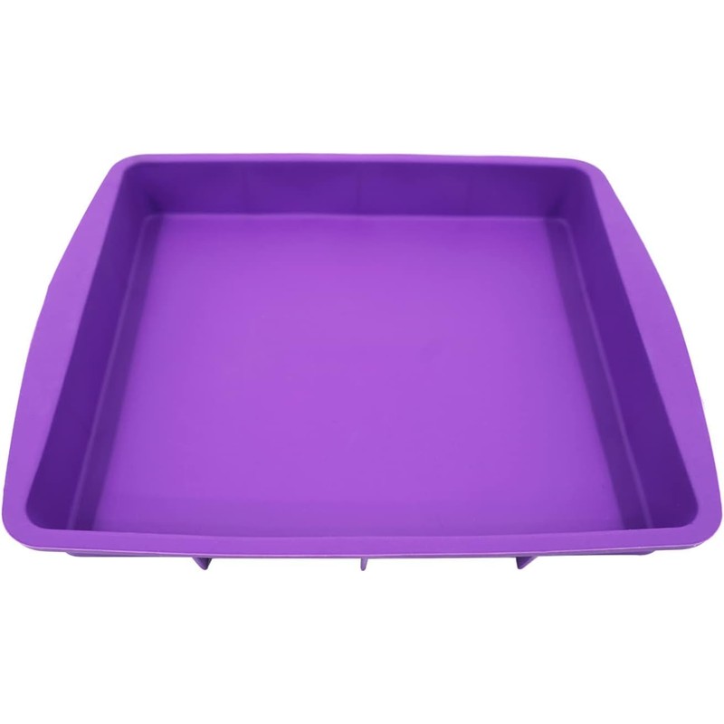 Lmaray 11 x 9.5 Inch Purple Silicone Baking Pan, Safe,