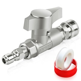 Boltigen DN10 Pressure Washer Ball Valve, Stainless Steel 3/8'' Quick Connect High Pressure Shut Off Valve for Power Washer Hose, 5000PSI