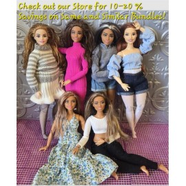 Unbranded Curvy Barbi Clothes for Made to Move & Hybrids Doll~ NO DOLL #12 PC  Mix & Match
