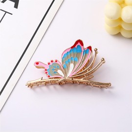 yangzerang Butterfly Hair Claw Clips Clamps Large Non-Slip Strong Metal Butterfly Hair Clips Sparkly Hair Jaw Clips Cute Hair Claws Big