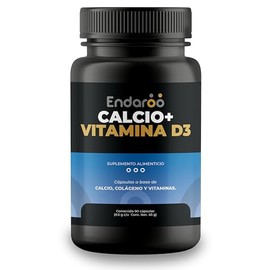 Calcio + Vitamina D3 90 Cápsulas | Con Citrato de Calcio, Colágeno, Vitamina C y Vitamina D3 | Apoyo para Huesos, Dientes y Bienestar Integral | Fórmu