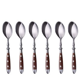 GRÄWE Nürnberg Coffee Spoons Set of 6 Brown Dessert Spoons