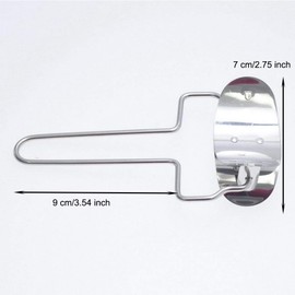 EORTA 2 Pieces Stainless Steel Pastry Rolling Cutter Circle Dough Blade Roller Dumpling Wrapper Mould Pie Ravioli Empanada Pierogi Calzone Making Tools for Home Kitchen, DIY, Gift, Dia.7 cm