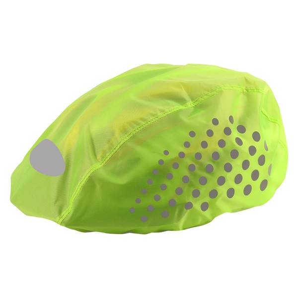 Waterproof Bicycle Helmet Cover, Reflective Helmet Covers with Adjustable Buckle, Dust-Proof Hood for Helmet Rain Protection Helmet Cover for Children Adults, High Vis (Green)