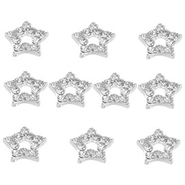 Healvian 10pcs Star Shape Nail Charms Creative Rhinestone Manicure Decorations for Women Alloy Nail Accessories DIY Art Supplies