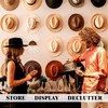 HHMKK Hat Hooks for Baseball Caps, Retro Hat Holder Wooden