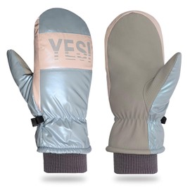 Pixel Panda Winter Ski Gloves Warm Windproof Touchscreen for Men in Cold Weather（Blue-s）