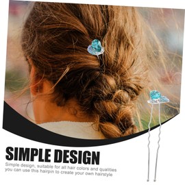 WOONEKY 4 pcs U Shaped Rhinestone Hairpins for Weddings Bridal Hair Accessories Decorative Hair Pins for Women for Engagements Special Occasions