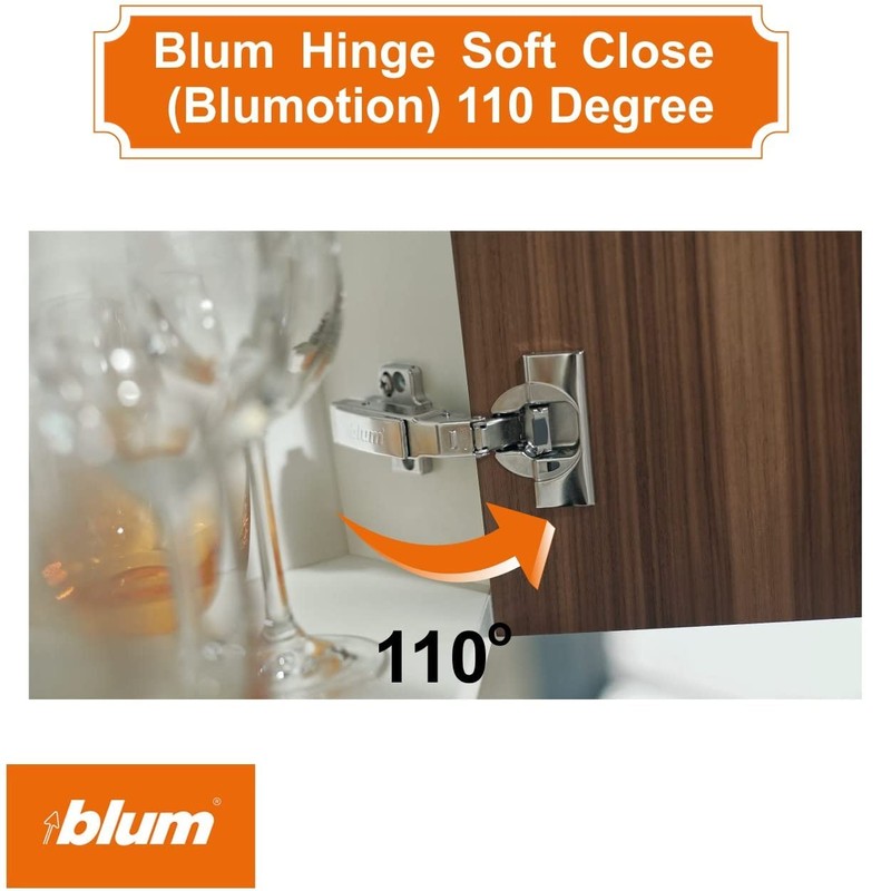 Blum 110 Degree Soft Close Hinges - Full Overlay Soft