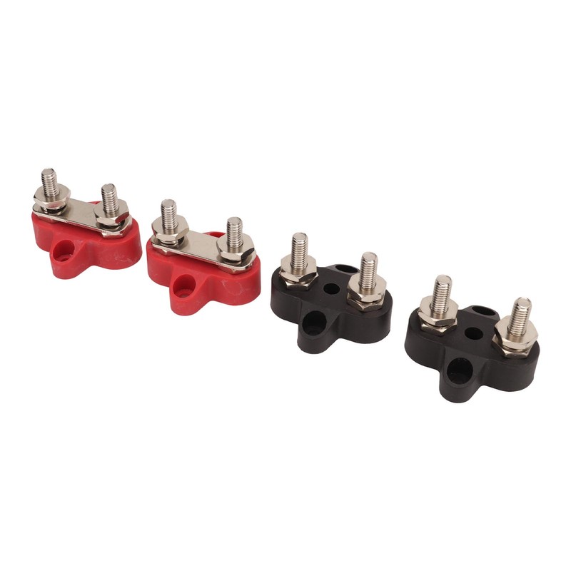 4Pcs Battery Power Stud M6 Dual Distribution Terminal Junction Post