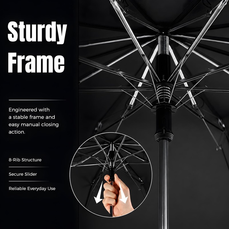 Collapsible Windproof Umbrella Travel - 42inch Auto Open & Manual