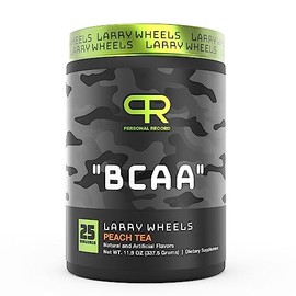 Larry Wheels PR BCAA  Aminoácidos de Cadena Ramificada  7g DE BCAA  Citrulina  Sabor Té de Melocotón  337g  25 Servings                               