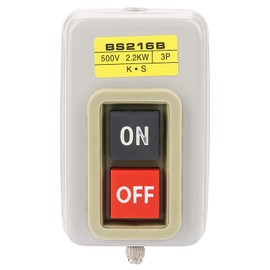 Push Button Switch 120V On Off Push Button Switch Plastic, Iron Self Locking 3P On Off Power Push Button Switch 110 220 380V 15A Bs216B