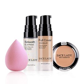 SACE LADY Corrector líquido mate impecable, cobertura completa, suave, cremoso, para cara, ojos, ojeras, círculos oscuros, manchas de acné y cicatrice