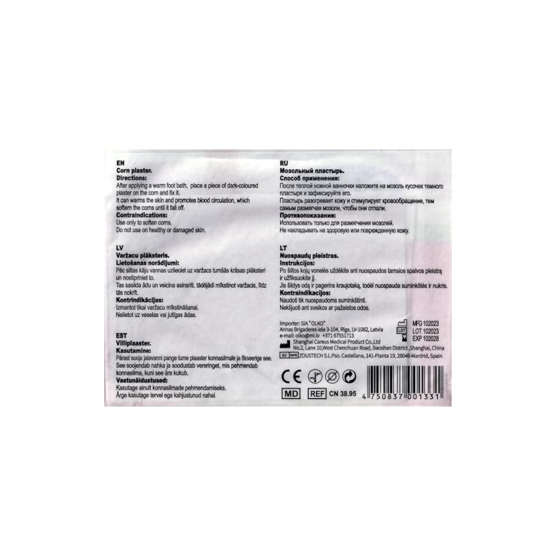 Salipod Pads for Callus 6 x 10 cm (Mozolny Plasstы