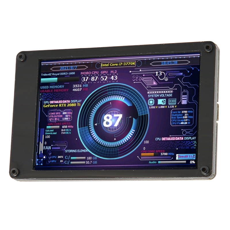 Computer Temp Monitor 3.5 Inch IPS USB Mini Screen Temperature
