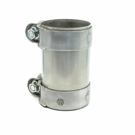 Double Clamp Stainless Steel Exhaust Clamp Pipe Connector 45 48 50 55 60 65 70 76 mm (Diameter 76 mm / Length 125 mm)