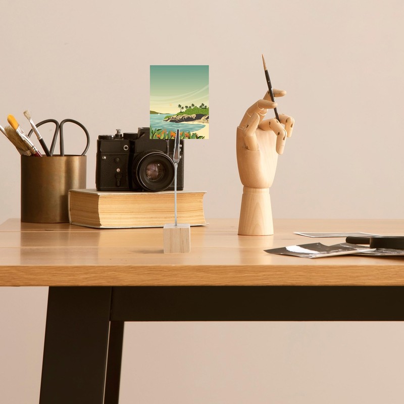 CAPASTEC Memo Clip Memo Holder Memo Stand Wood Card Holder