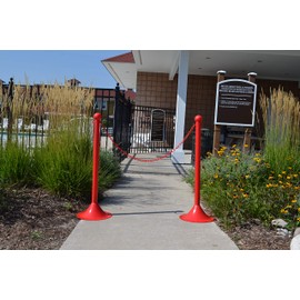 Mr. Chain Heavy Duty Plastic Barrier Chain, Red, 2-Inch Link Diameter, 50-Foot Length (51005-50)