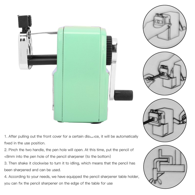 Art Pencil Sharpener 8mm Diameter with Bracket Portable for School