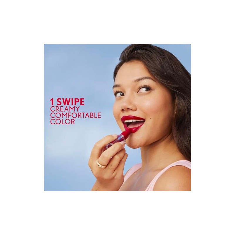 COVERGIRL Clean, Labial Satinado, 590 Mulberry, Hidratación 24H, 3.5 g