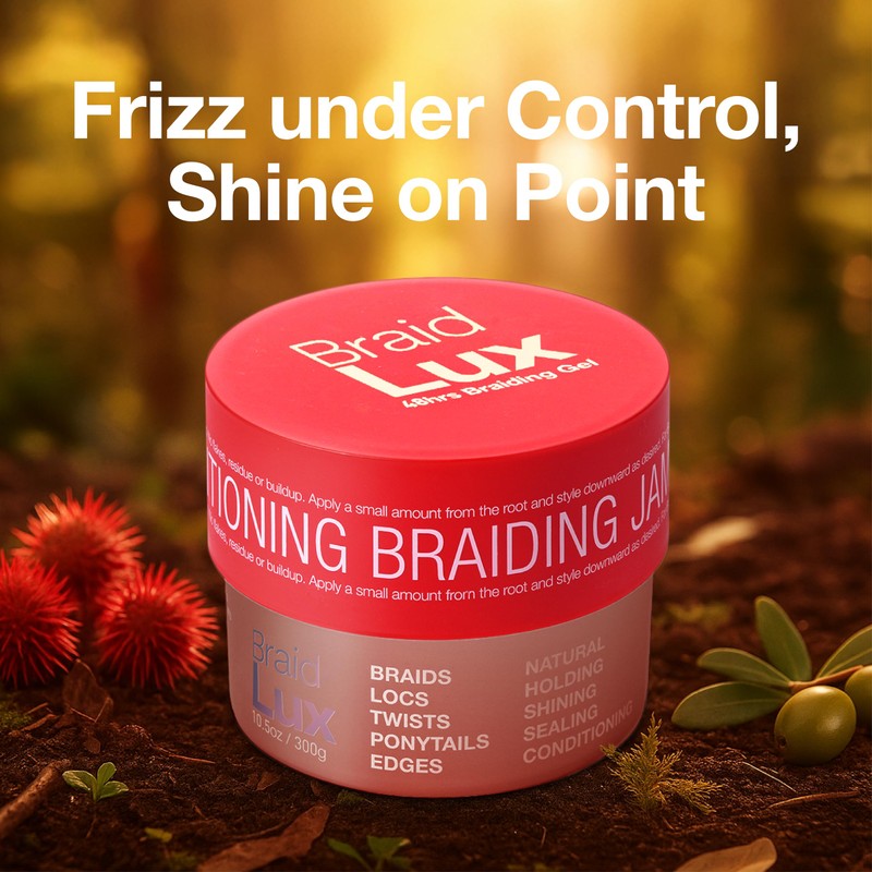 Braid Lux Braiding Gel Braids, Locs, Twists with Castor Oil,