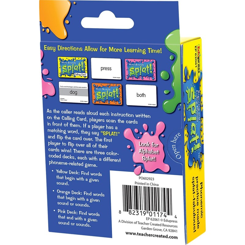 Teacher Beginning and Ending Sounds Splat™ Game Grades K-2 (EP62061)