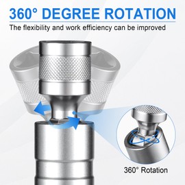 BJSIA 16mm(5/8") Swivel Magnetic Spark Plug Socket Set, 3/8 Inch Drive Thin Wall Socket, 12-Point Design Compatible with Most Cars, Short