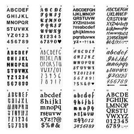 12 Pcs Letter Stencils, 4 x 7 Inch, Reusable Number Stencils Alphabet Stencils and Templates for Painting, Craft Stencils for Painting DIY Art Projects Decoration (12)
