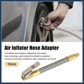 INFINAUTO 2pcs 10cm Car Tire Air Inflator Hose Adapter Extension Quick Connect Stylish Design