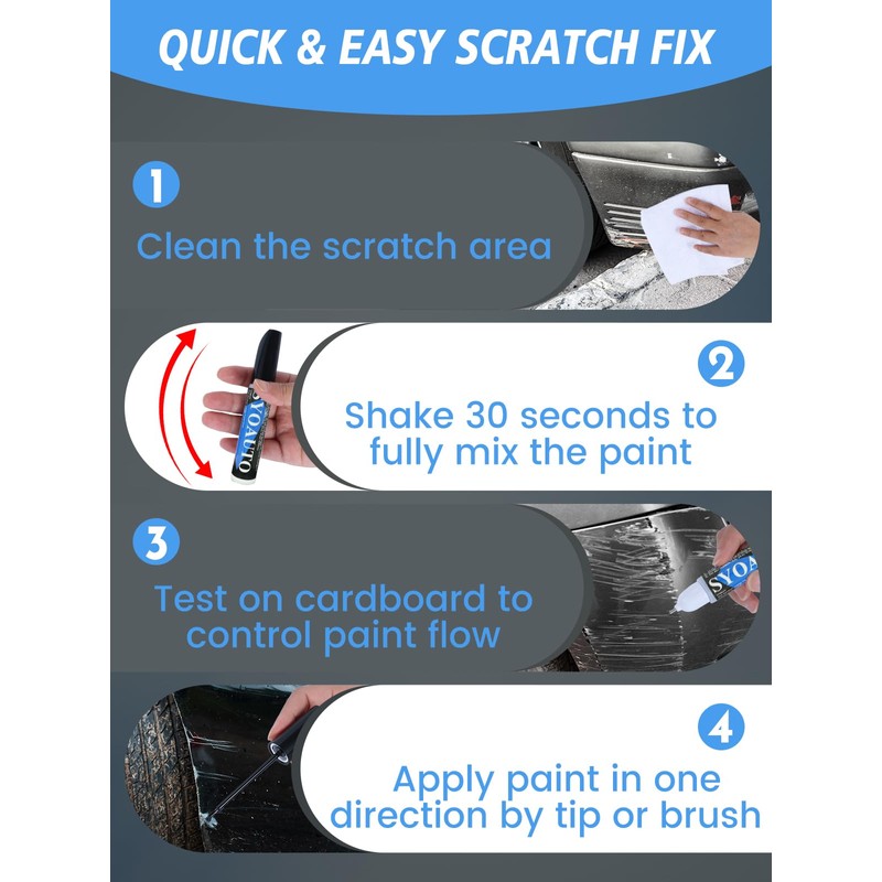 SYOAUTO Super White 040 Touch Up Paint Fit for Toyota