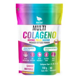 Multi Colágeno Polvo 150 G, Tipo 1 , 2, 3, 5 Y 10, Premium                                                                                            