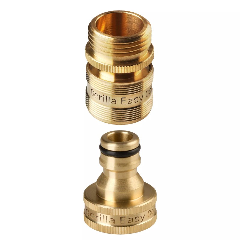 GORILLA EASY CONNECT Locking Garden Hose Quick Connect Fittings. ¾