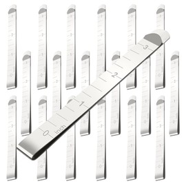 20PCS Stainless Steel Hemming Clips - 3-Inch Measuring Ruler Sewing Tool for Fabric Folding, Quilting, and Edge Fixing - Durable Metal Sewing Accessories for DIY, Pants, Curtains