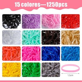 1460 PCS Juegos de accesorios para el pelo para niñas, juego de bandas para el cabello, set de accesorios para el cabello, ligas para cabello niña, ligas coloridas para bebé
